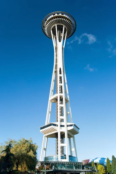 Věže Space needle v Seattlu podrobnějšího zobrazení — Stock fotografie