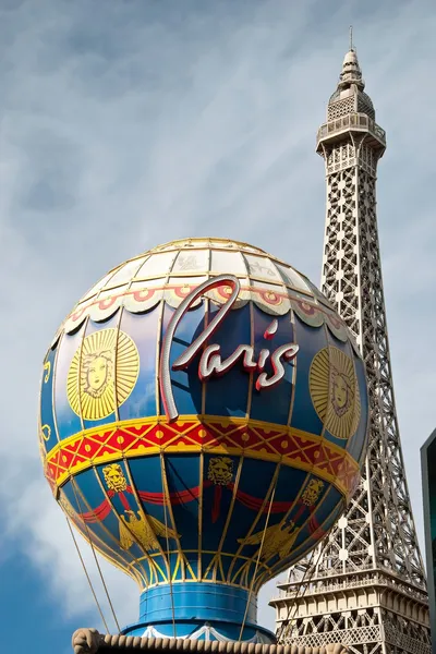 Eiffel Tower restaurant and Montgolfier Balloon on the Las Vegas Royalty Free Stock Photos