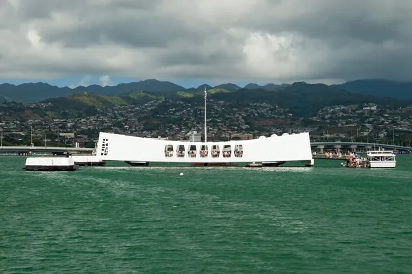 Uss arizona denkmal im perlenhafen in honolulu hawaii — Stockfoto