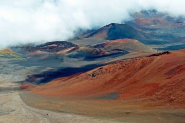 Haleakala krater haleakala Milli park Maui parkurları ile 