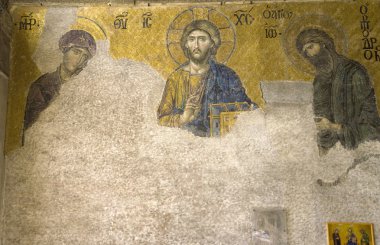 Ayasofya, Bizans mozaik simgesi sophia İstanbul, Türkiye.