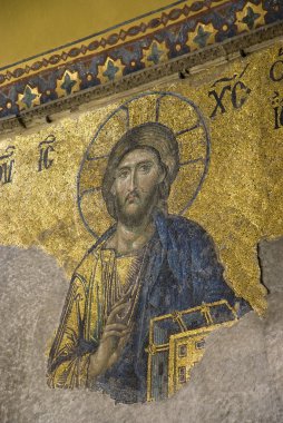 Ayasofya, Bizans mozaik simgesi sophia İstanbul, Türkiye.
