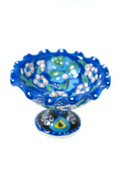 beyaz zemin üzerine Türk Seramik Kütahya