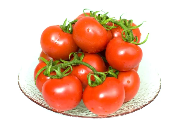Verduras frescas de tomate rojo sobre fondo blanco — Foto de Stock
