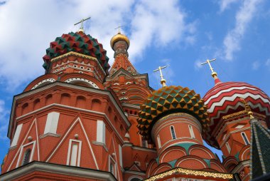 üzerinde kırmızı kare Moskova St basil Katedrali. Rusya.