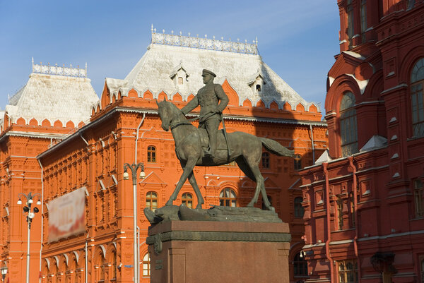 Zhukov monument on Red Square in Moscow