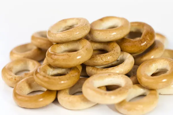 Orosz bagels fehér alapon — Stock Fotó