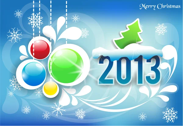 Tarjeta de Navidad 2013. vector de fondo — Vector de stock