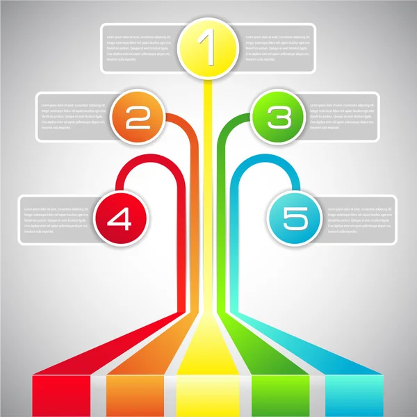 Vector infographics in a rainbow — Stock Vector