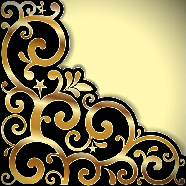 Vektor Hintergrund mit einem goldenen Muster. — Stockvektor