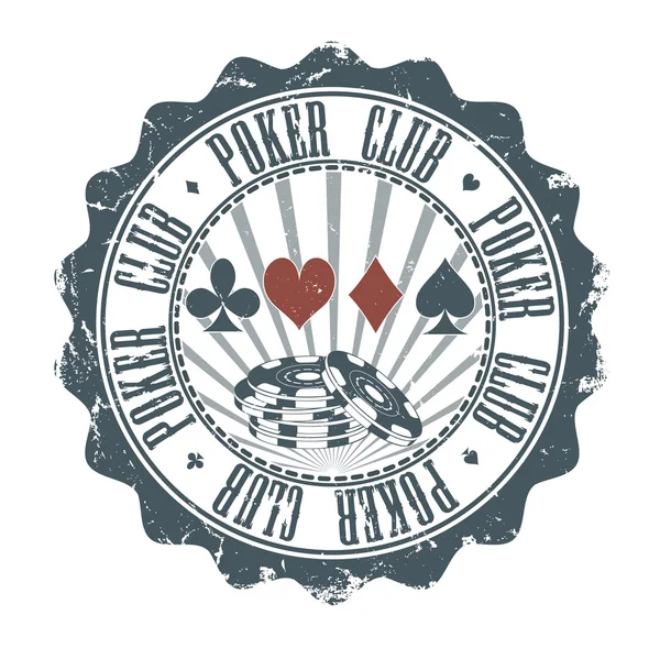 Poker Kulübü damgası. vektör çizim — Stok Vektör