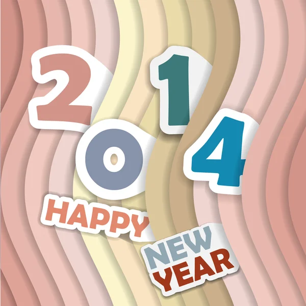 Nový rok 2014. vektorový pozadí. — Stockový vektor