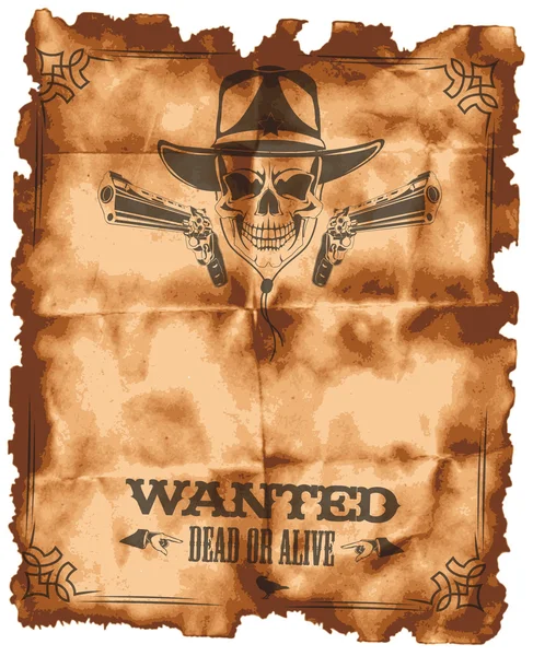 Wanted leaflet — Stock Vector