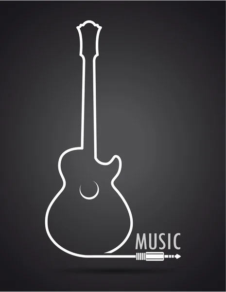 Fondo con guitarra. Vector . — Vector de stock