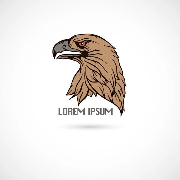 Label with an eagle's head. Vector. — Stock Vector