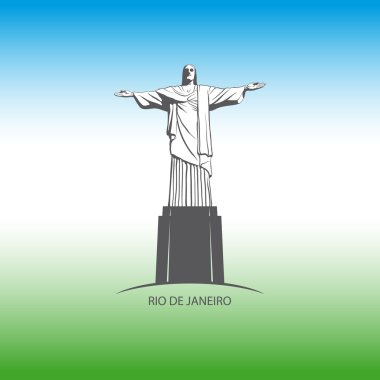 rio de janeiro İsa heykeli. vektör.