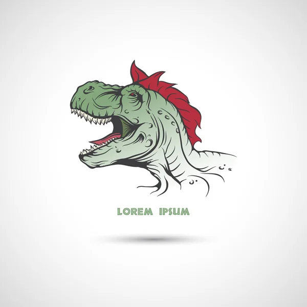 Dinosaur hoofd. vectorillustratie. — Stockvector
