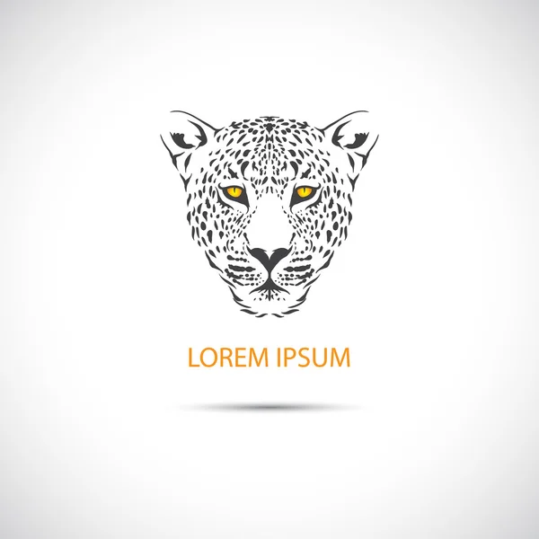 The head of the leopard for the label. Vector. — Stock Vector