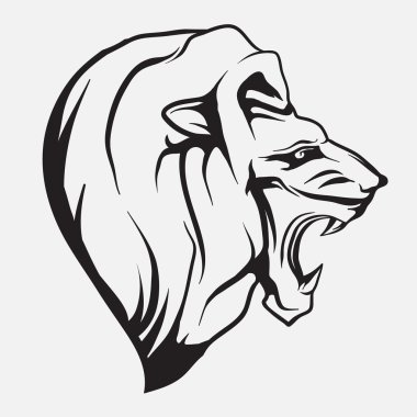 Aslan başı. vektör.