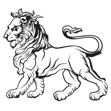 Hanedan aslan. vektör.