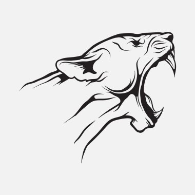 Aslan başı. vektör.