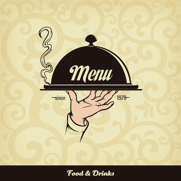 Design de menu de restaurante. Ilustração vetorial . — Vetor de Stock