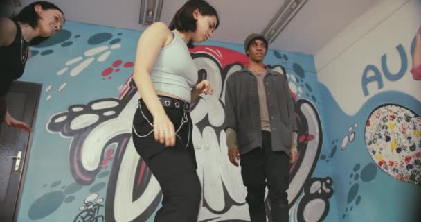 Hip Hop Artysta Rywalizujący Dance — Wideo stockowe