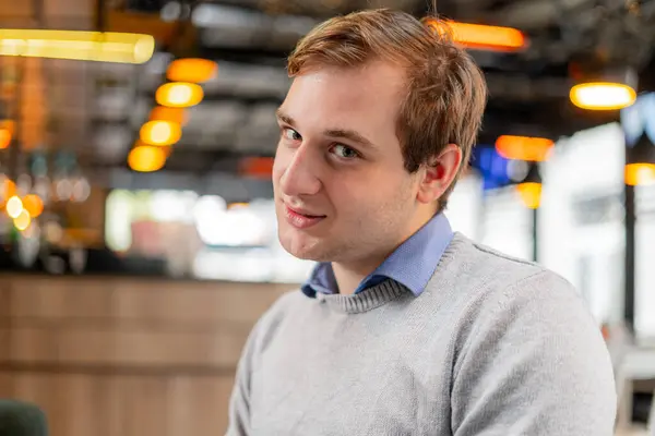 Attractive Handsome Young Businessman Making Silly Faces — Stock Photo, Image