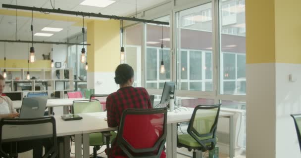 Group Multiracial Workers Working Hard Next Project Office — Stock video