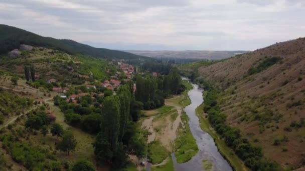 Vysoké Drone Pohled Krásnou Kaňon Zelené Přírody — Stock video