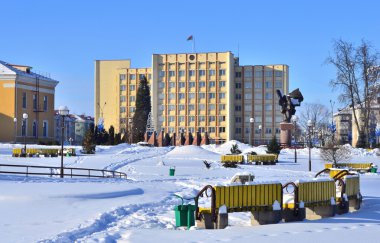 slutsk merkezinde. Belarus. Ocak, 2013.