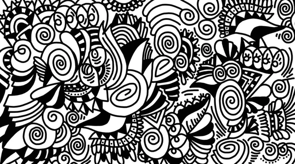 Black White Pattern White Background Abstract Design — Stock Photo, Image