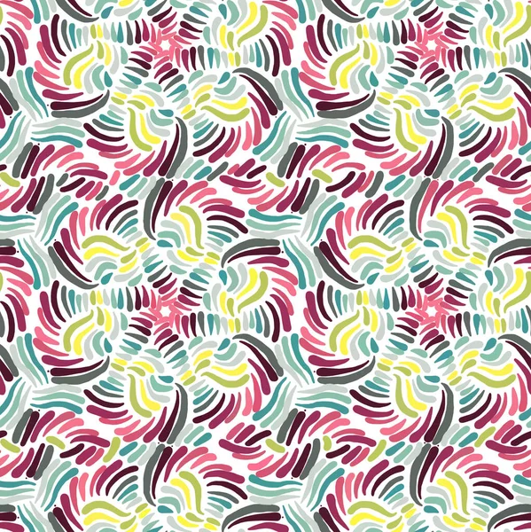 Abstract Floral Pattern Multicolored Tones White Background Seamless Pattern — Stockfoto