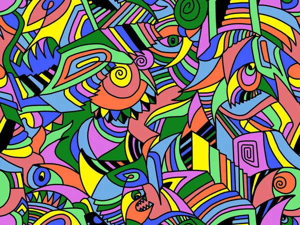 Abstract Drawing Painted Multicolored Paints Seamless Background — Stockfoto