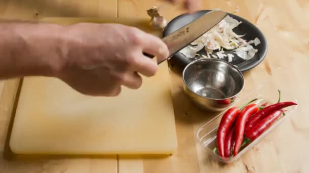 Aglio olio de e — Vídeo de stock