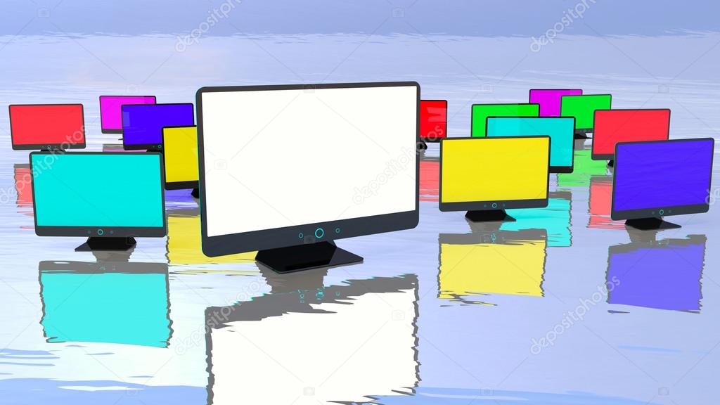 Abstract monitors Stock Illustration by ©dengess #12401758