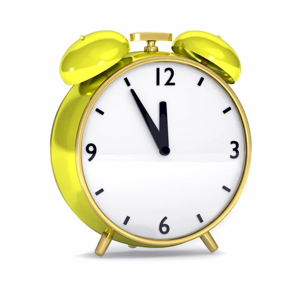 Reloj despertador amarillo — Foto de Stock