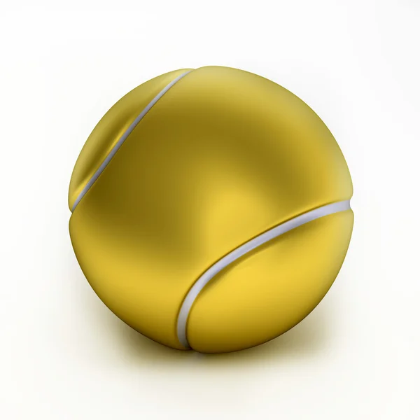 Gold tennis ball — Stock Photo, Image