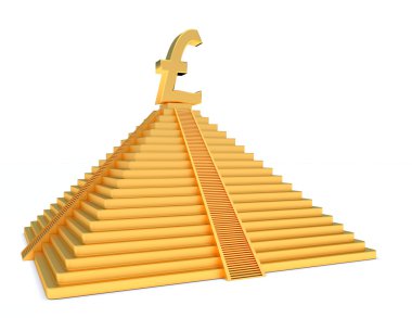 Gold pound sterlings clipart
