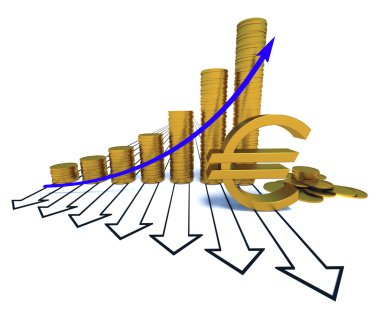 oklu grafik ve euro
