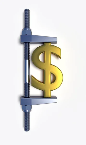 Abstract dollar golden sign — Stock Photo, Image