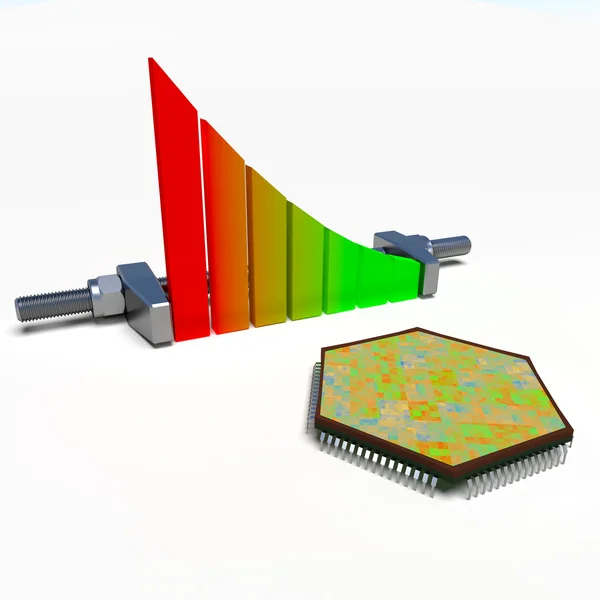 Chip och diagram — Stockfoto