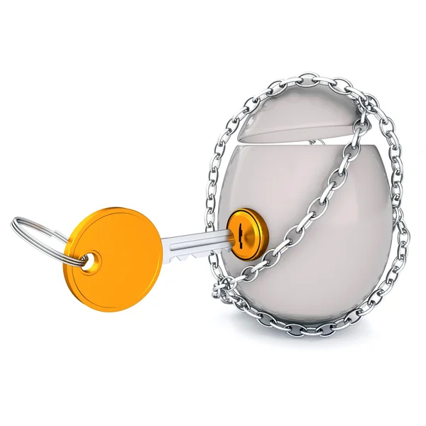 Egg chain key — Stock Photo, Image