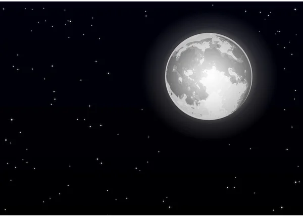 Ay ve yıldızlar — Stok Vektör