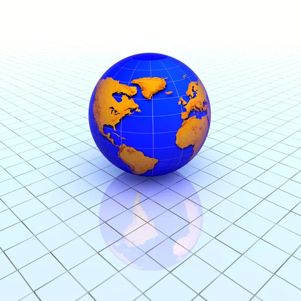 Globe over raster — Stockfoto