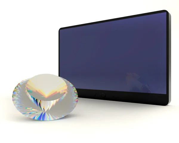 Diamant und Tablet-PC — Stockfoto