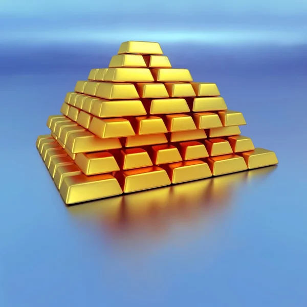 Goud bakstenen — Stockfoto