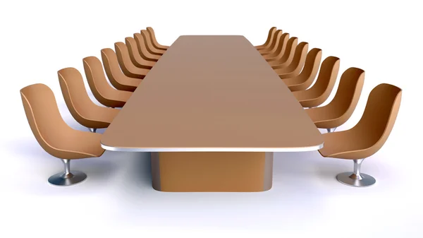 Bürotisch und Stühle — Stockfoto