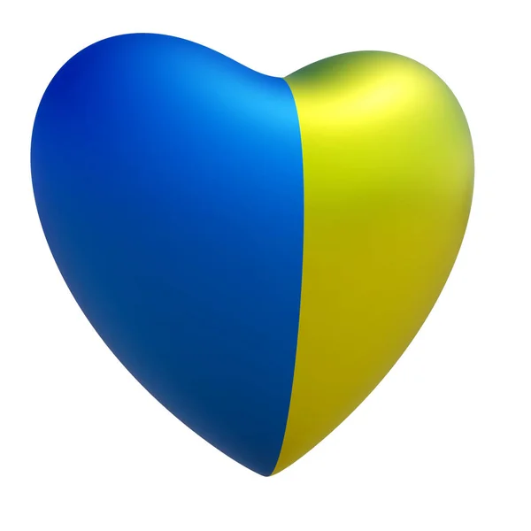 Ukraine Flag Heart Illustration — Stock Photo, Image