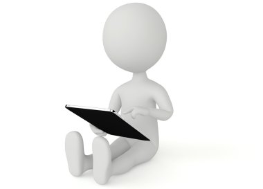 tablet pc ile 3D insansı karakter